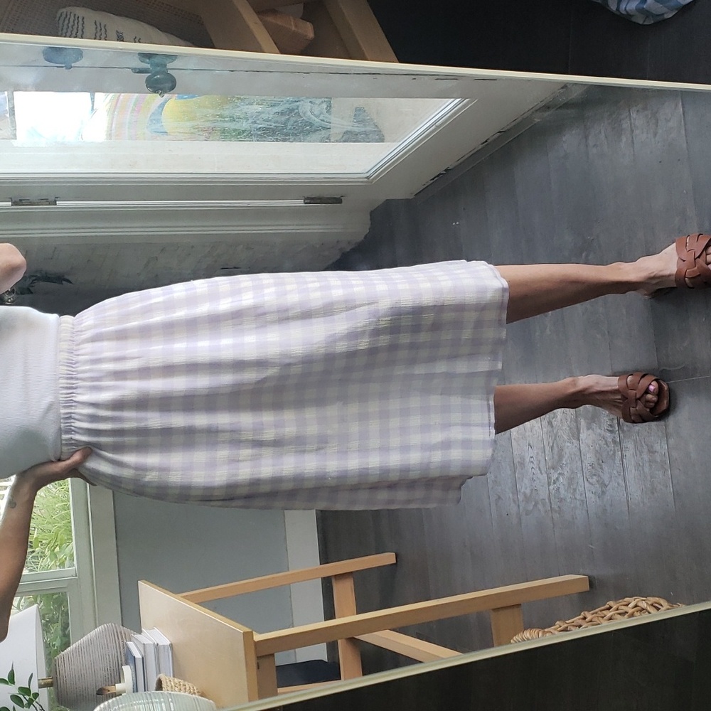 Majorelle gingham skirt